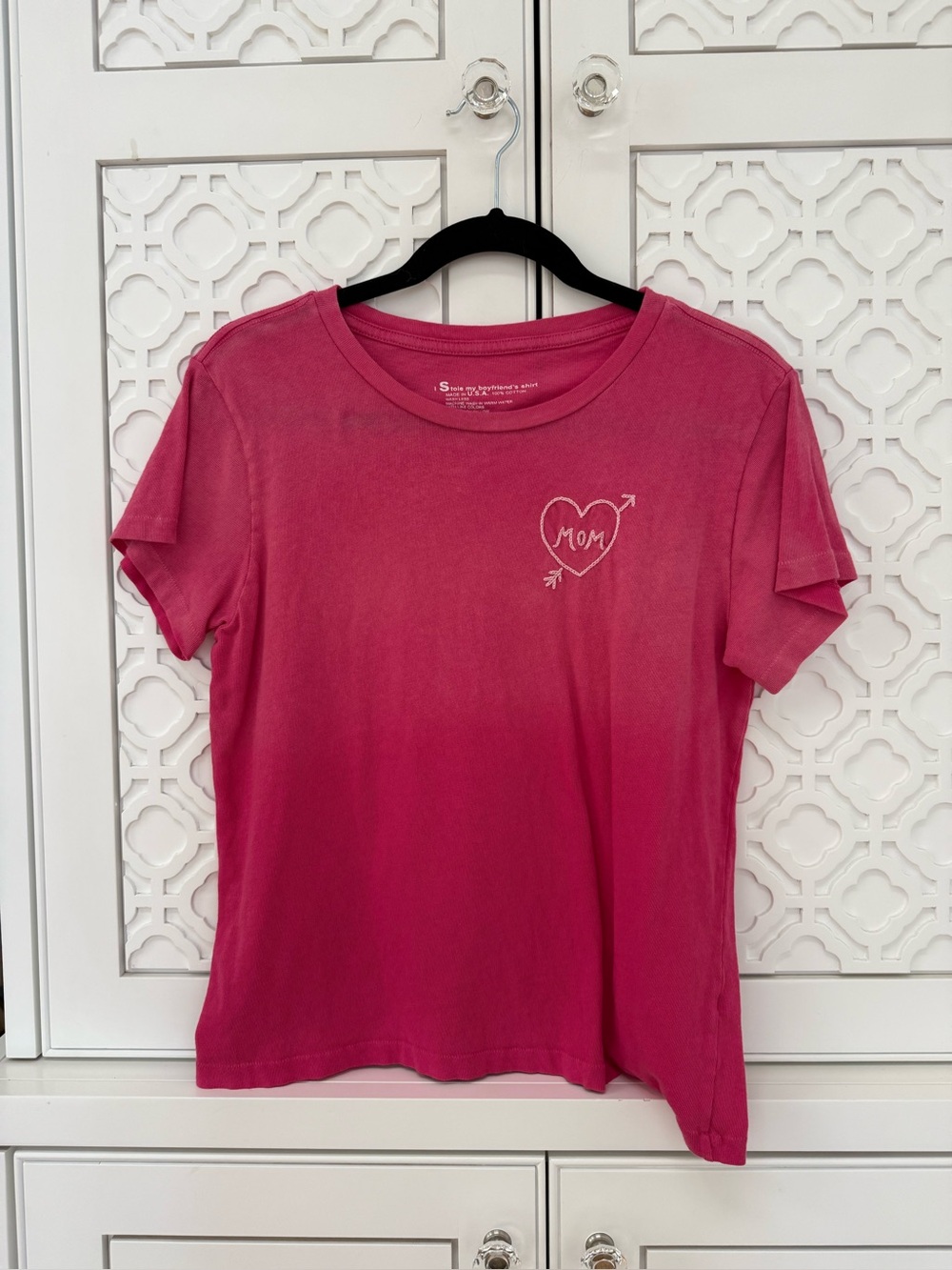 Pink 'Mom' Heart Tee